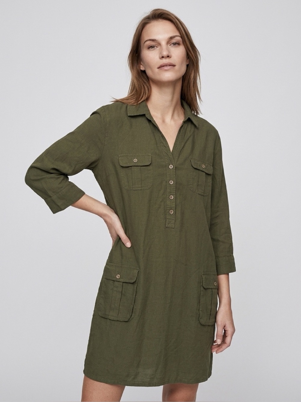 NWT Old Navy XL Olive Utility Shirt Dress